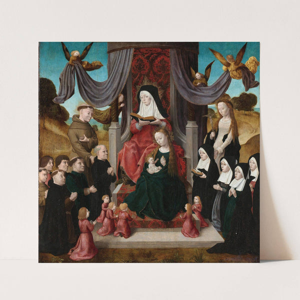 Virgin and Child with Saint Anne and Saints Francis and Lidwina with Donors (Anna Selbdritt) (c. 1490 - c. 1500) by Master of the Saint John Panels
