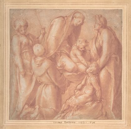 Virgin and Child with Saint Elizabeth, the Infant Baptist, Saint Anthony of Padua, and a Female Martyr