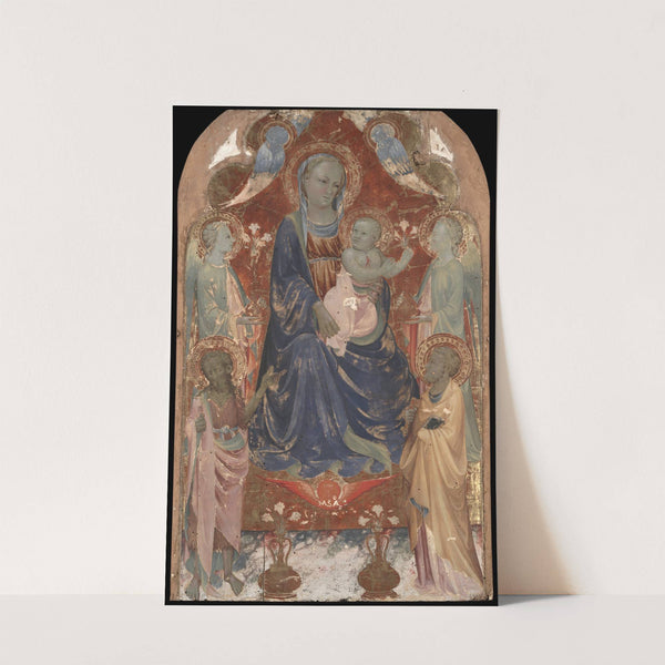 Virgin and Child with Saint John the Baptist, Saint Peter, and Two Angels by Rossello di Jacopo Franchi