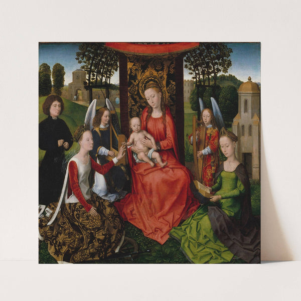 Virgin and Child with Saints Catherine of Alexandria and Barbara by Hans Memling