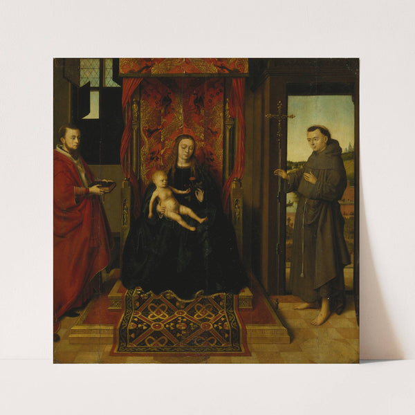 Virgin and Child with Saints Jerome and Francis (1457) by Petrus Christus