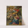 Virgin And Child With Six Angels Carrying The Cross by Anonymous