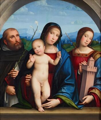 Virgin And Child With Ss. Dominic And Barbara
