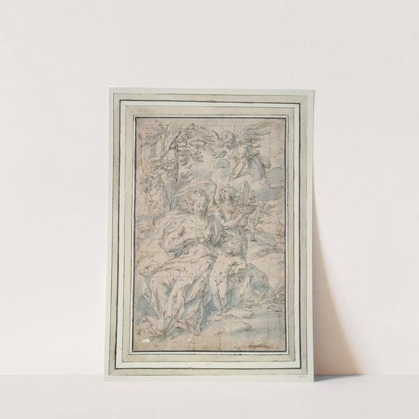 Virgin and Child with Two Angels by Hendrik de Clerck