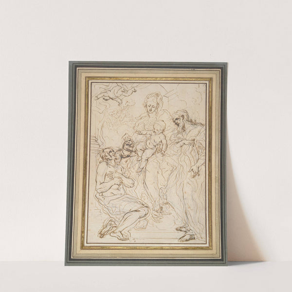 Virgin and Child with Two Saints by Giovanni Battista Gaulli