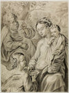 Virgin Feeding Porridge to the Christ Child, with Saint Joseph and Kneeling Angel