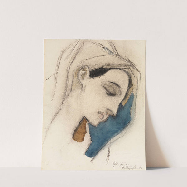 Virgin Mary, after El Greco by Helene Schjerfbeck