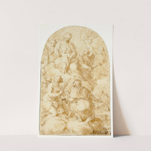 Virgin Mary with the Christ Child in the Clouds (1601-1700) by Bartolomé Estebán Murillo