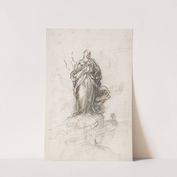 Virgin of the Immaculate Conception Standing on Clouds by Pedro Duque y Cornejo