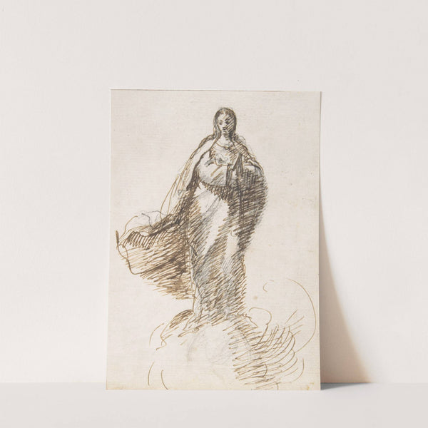 Virgin of the Immaculate Conception Standing on Clouds by Pedro Duque y Cornejo