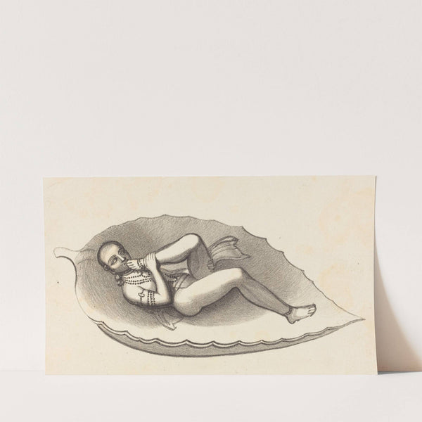 Vishnu, Creating Agent of Brahma, Attitude, the Emblem of Eternity (1829) by Maria Denman