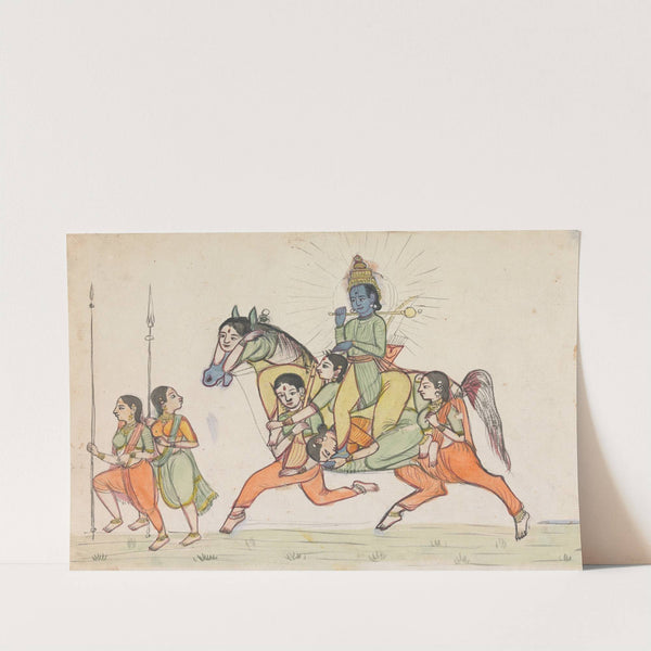 Vishnu Riding a Horse Composed of Women by Gangaram Chintaman Tambat