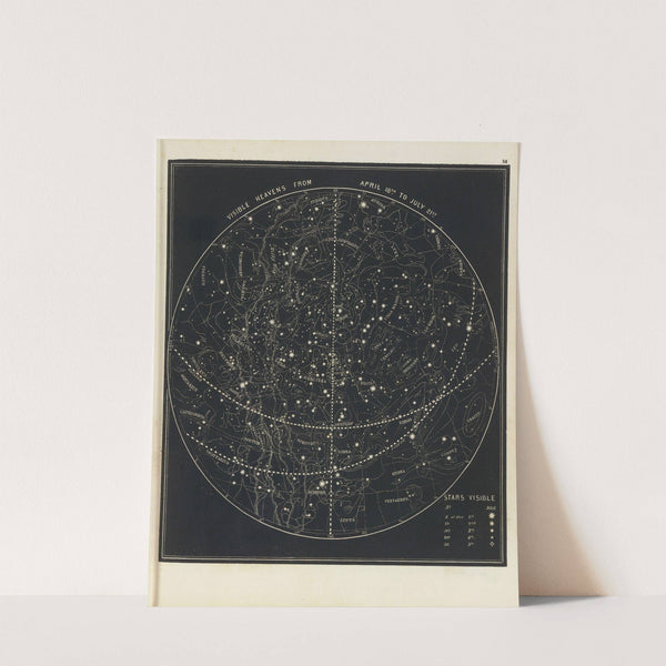 Visible heavens from April 18th to July 21st (1850) by Asa Smith