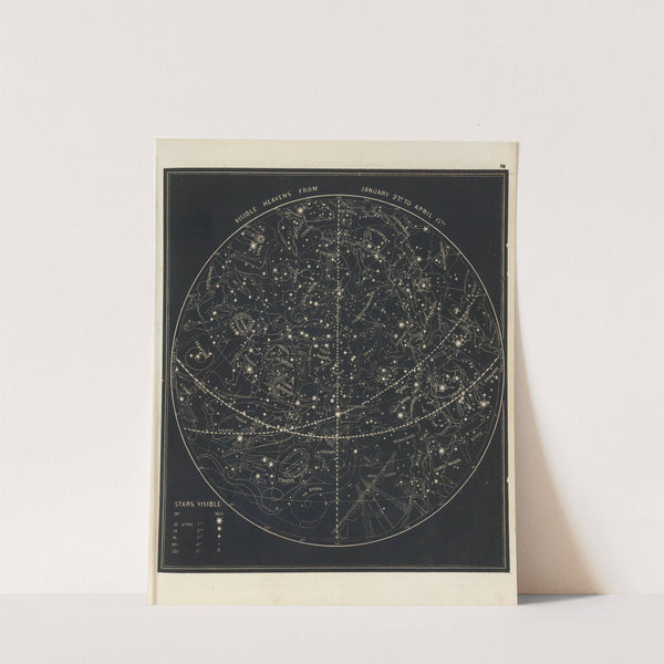 Visible heavens from January 21st to April 17th (1850) by Asa Smith