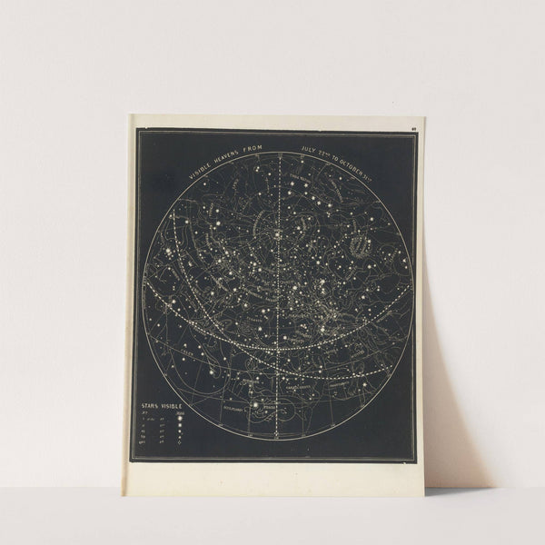 Visible heavens from July 22nd to October 31st (1850) by Asa Smith