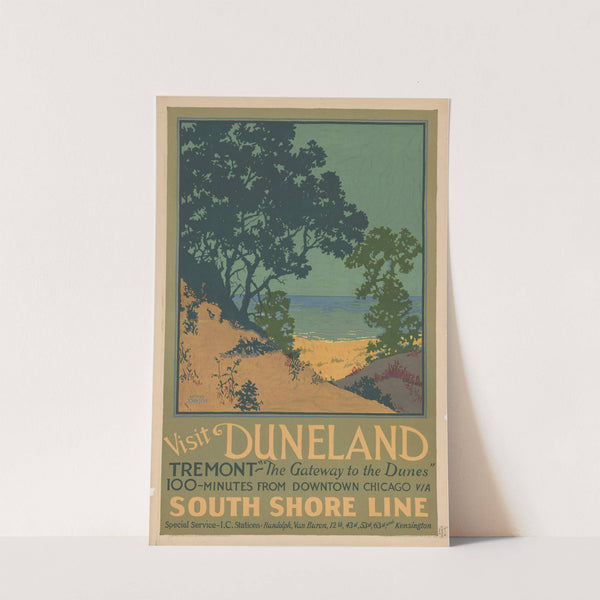 Visit Duneland; 100-minutes from downtown Chicago via South Shore Line (1925) by Arthur Johnson