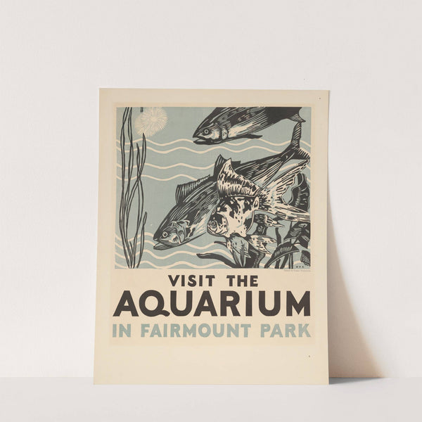 Visit the aquarium in Fairmount Park (1936) by Robert Muchley