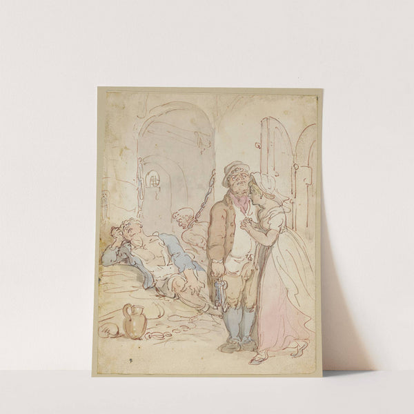 Visit to prisoner by Thomas Rowlandson