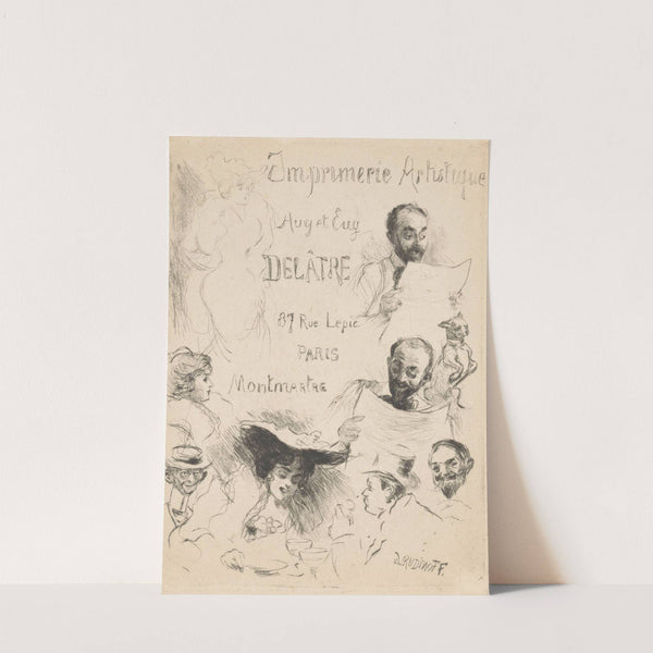 Visitekaartje van drukker Eugène Delâtre te Parijs by Willibald Wolf Rudinoff