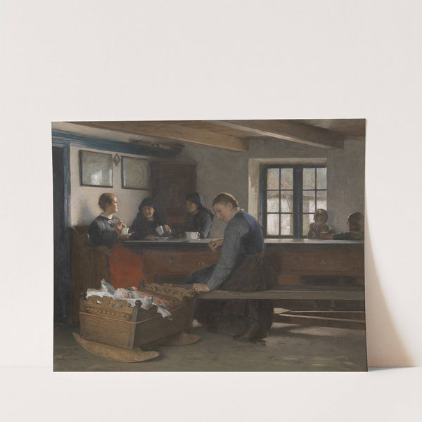 Visiting the Tenant (ca 1886) by Hugo Salmson