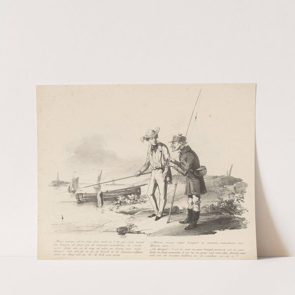 Vissende jongeman en oude man (1832 - 1897) by Alexander Ver Huell