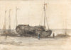 Vissersboten op het strand van Scheveningen