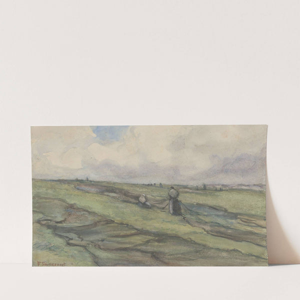 Vissersvrouwen die visnetten herstellen (1872 - 1944) by Frans Smissaert
