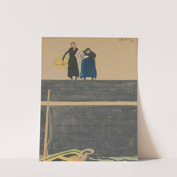 Vissersvrouwen op de kaai (1910) by Léon Spilliaert