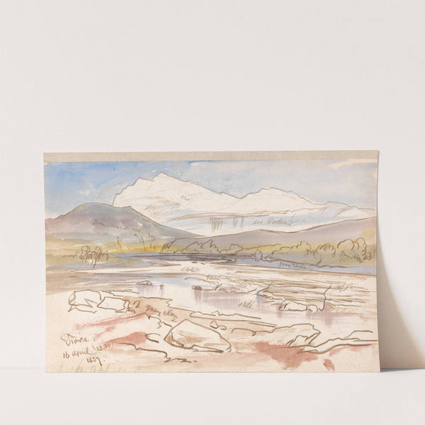 Vjose, 12-30 p.m., 16 April 1857 by Edward Lear