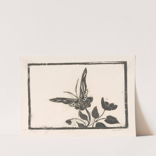 Vlinder op een bloem by Janus de Winter