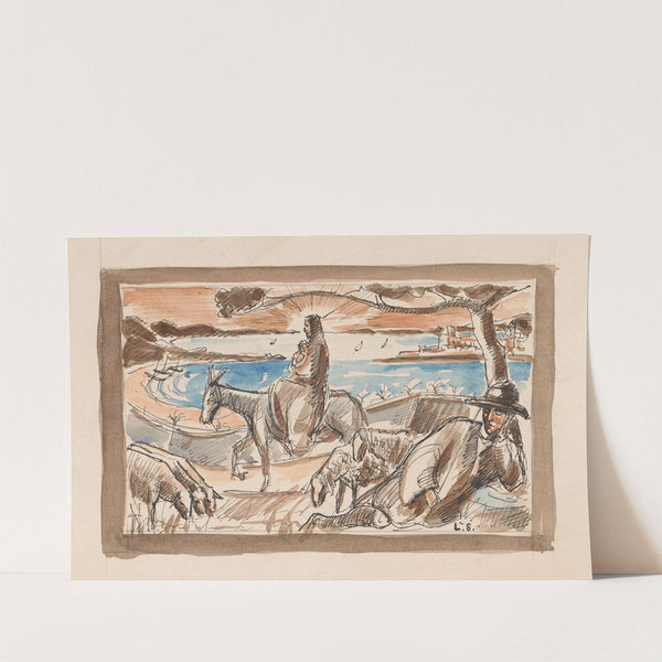 Vlucht naar Egypte by Lodewijk Schelfhout