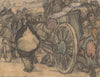 Vluchtelingen onderweg van Antwerpen naar Roosendaal, 1914