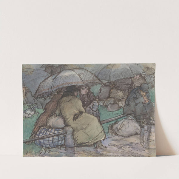 Vluchtelingen uit België te Roosendaal, 1914 (1914) by Leo Gestel