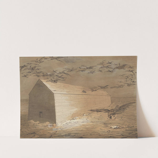 Vogelzwermen rond de Ark van Noach by David Humbert de Superville