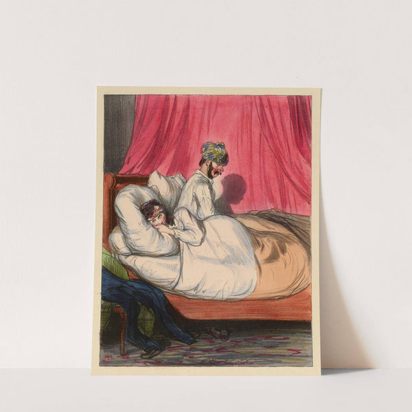 Voilà deux fois que vous rentrez à minuit cette semaine. T’est bête (1840) by Paul Gavarni