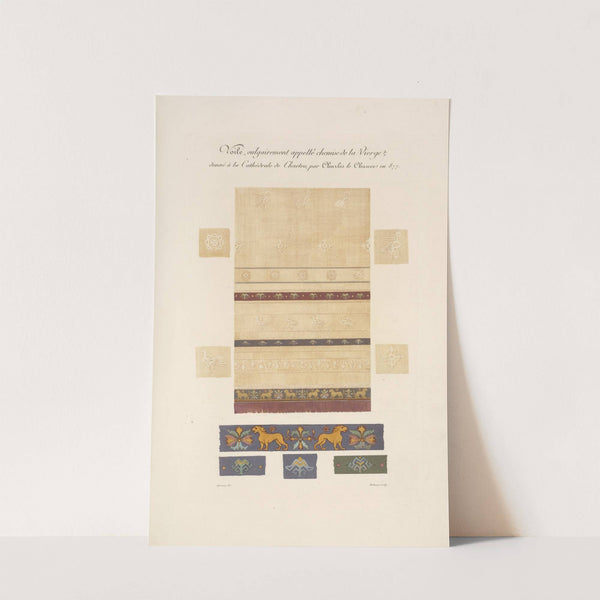 Voile, vulgairement appellé chemise de la Vierge; donné à la cathédrale de Chartres, par Charles le chauve en 877. by Nicolas Xavier Willemin