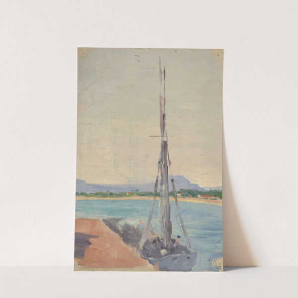 Voilier amarré proche de la côte by Jeanne Jegou-Cadart