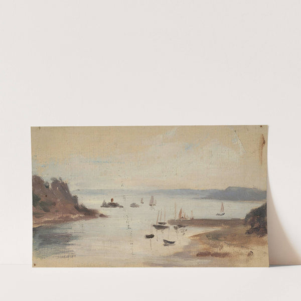 Voilier amarré proche de la côte by Jeanne Jegou-Cadart