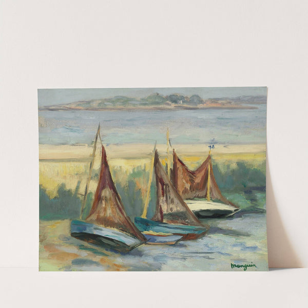 Voiliers à marée basse by Henri Manguin