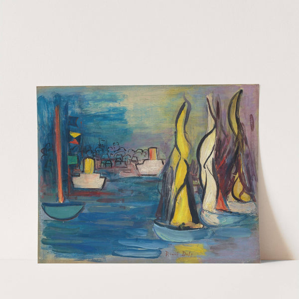 Voiliers dans le port de Deauville (circa 1935) by Raoul Dufy