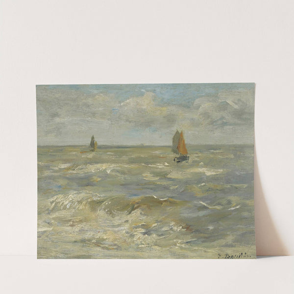 Voiliers Sur La Mer (circa 1888-95) by Eugène Boudin