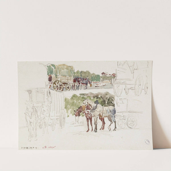 Voitures et charrettes attelées by Frédéric Houbron