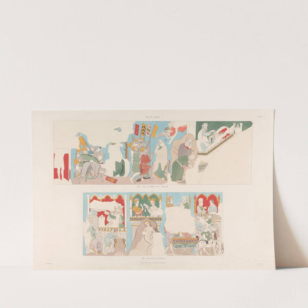 Vol. 6, Plate XXXIV: The Story of Elijah and Ahaziah. The Miracles of Elisha. by Charles Alfred Stothard