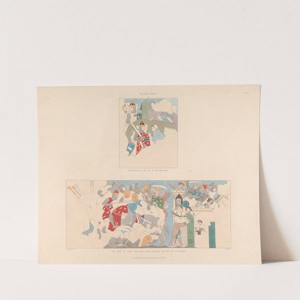 Vol. 6, Plate XXXVI: Continuation of the Acts of the Maccabees. The Battle of Judas Maccabeus with Timotheus and the Fall of Maspha. by Charles Alfred Stothard