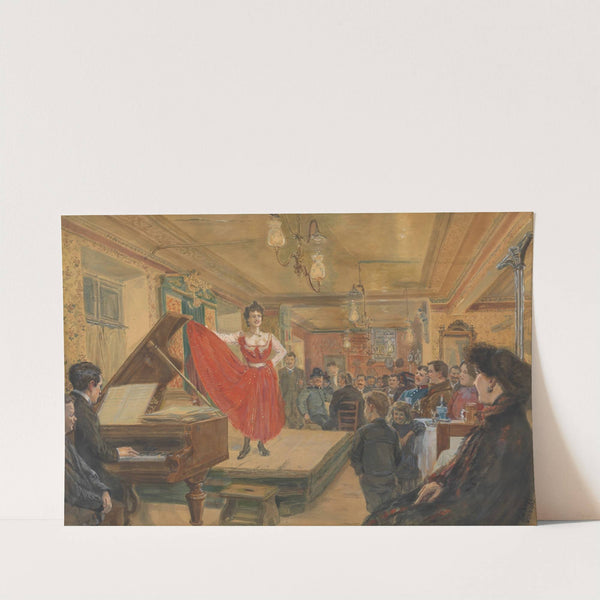 Volkssängerproduktion im Wirtshaus ‘Zum Lamm’ (1903) by Johann Michael Kupfer