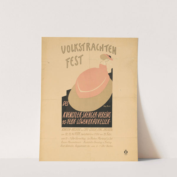 Volkstrachtenfest des Kuenstler-Saenger-Vereins 15. Februar Löwenbräukeller München (1910) by Willy Biehl