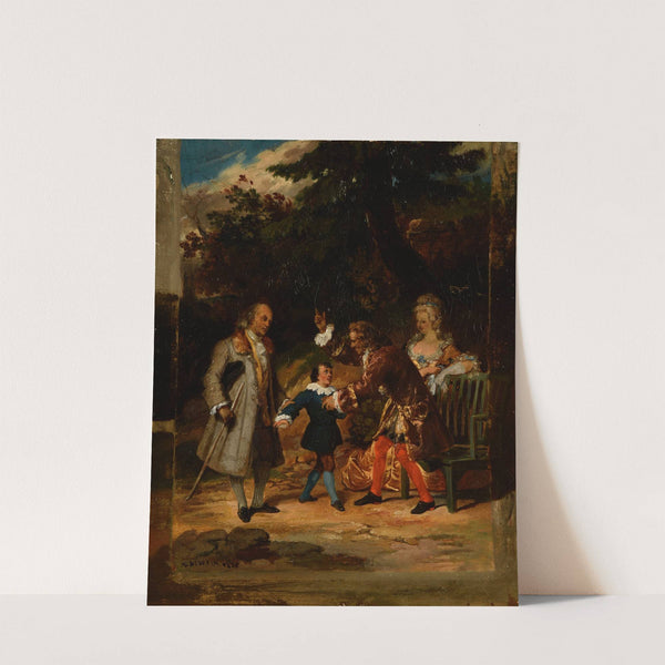 Voltaire bénissant le petit-fils de Franklin by Achille Devéria