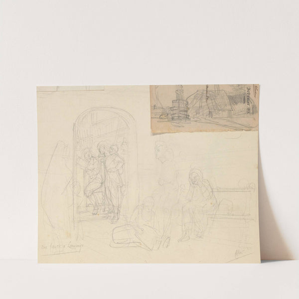 Vondel in de bank van leeninge by August Allebé