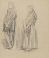 Voorstudie voor de Eerste Bossche Wand; twee studies van een monnik