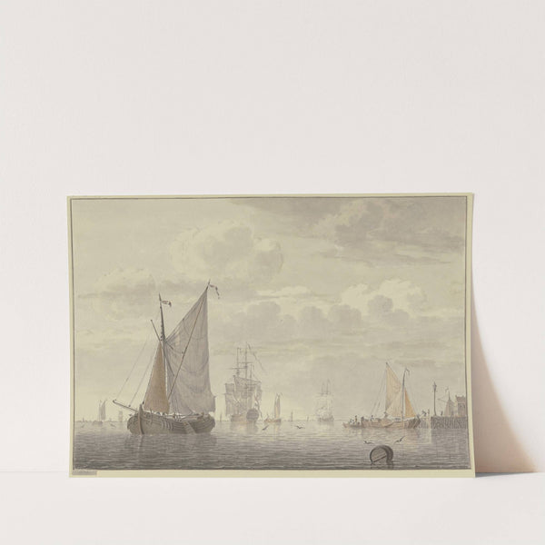 Vor Anker liegende Segelschiffe by Cornelis de Grient